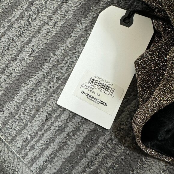 Leith metallic silver sparkle crop top bralette. - Picture 8 of 9